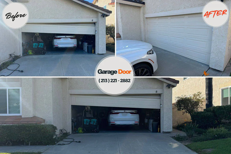 Before and after: garage door repair Shawneeland, VA